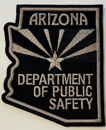Arizona Department of Public Safety - AZ DPS - "OLD" Shoulder Patch - GREY / BLACK, VELCRO.